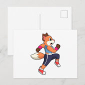 Vos op de loop briefkaart (Voorkant / Achterkant)