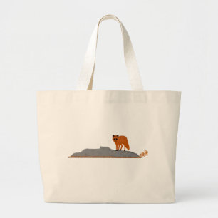 🦊Vos op een rots Grote Tote Bag