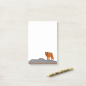 🦊 Vos op een rots Post-it® Notes (Op bureau)