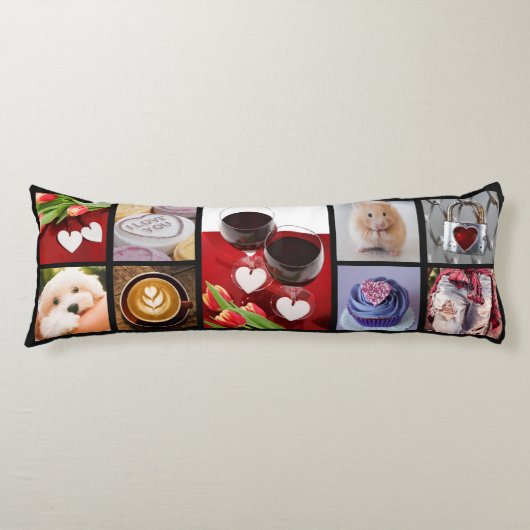 VOS PHOTOS collage personnalisé modèle coussin cor (Devant)