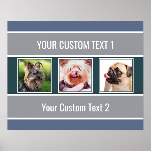 VOS photos d'Instagram et affiche rayée des textes (Devant)