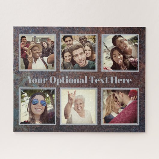 VOS photos et texte art puzzle photo (Horizontal)