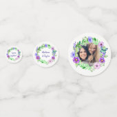 VOS photos et texte Flower Frame confetti (Derrière)