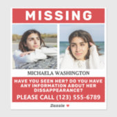 VOS photos et texte "MANSING" autocollant (Feuille)