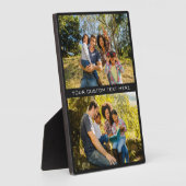 VOS PHOTOS ET TEXTE plaque personnalisée (Côté)