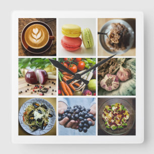 VOS PHOTOS / Foodie modèle personnalisé horloge mu