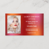 Vos photos Glam Carte de visite de beauté cheveux (Dos)