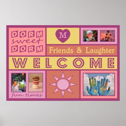 VOS PHOTOS & MONOGRAM poster de chambre personnali (Devant)