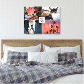 VOS PHOTOS, MONOGRAMME & ANNÉE impression de toile (Insitu(Chambre))