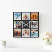 VOS Photos, Monogrammes & Couleur horloge murale (Maison)