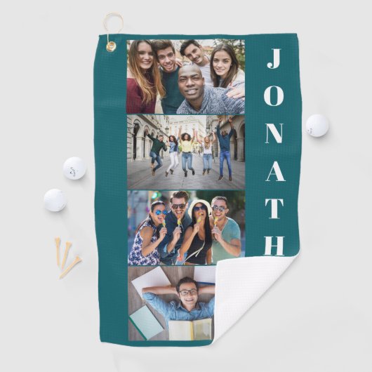 VOS photos, nom & couleur serviette de golf (En situation)