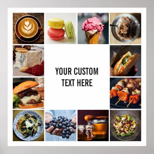 VOS PHOTOS personnalisées collage poster modèle (Devant)