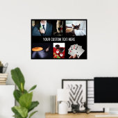 VOS PHOTOS personnalisées collage poster modèle (Bureau à domicile)