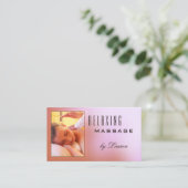 Vos Photos Pink Massage Carte de visite (Debout devant)