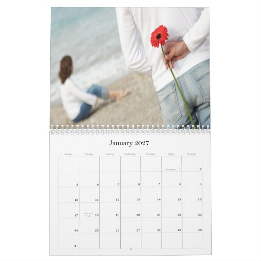 Vos Photos sur Calendrier Chaque Page (Jan 2027)