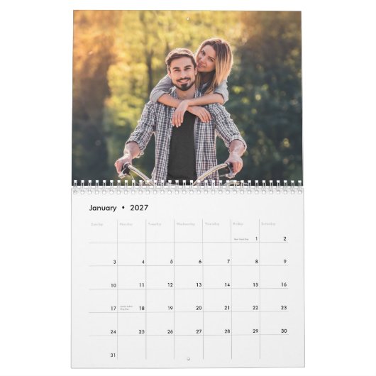 Vos photos sur chaque page Calendrier (Jan 2027)