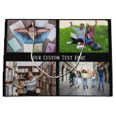 VOS PHOTOS, TEXTE & COULEUR grand sac cadeau (Devant)