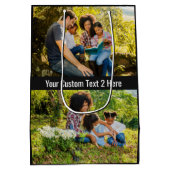 VOS photos, texte et couleur sac cadeau moyen (Dos)