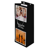 VOS photos, texte et couleur sac cadeau vin (Dos Angle)