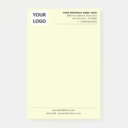 Vos Post-it® Notes promotionnelles à votre marque (Devant)