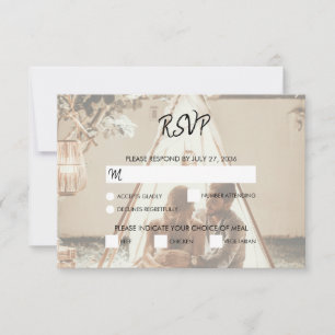 Vos propres photos Faded Wedding Cartes RSVP