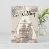 Vos propres photos Faded Wedding Invitations (Debout devant)