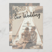 Vos propres photos Faded Wedding Invitations (Devant / Derrière)