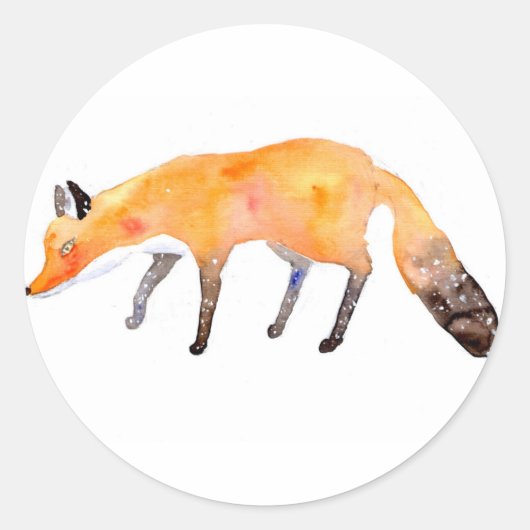 vos ronde sticker (Voorkant)