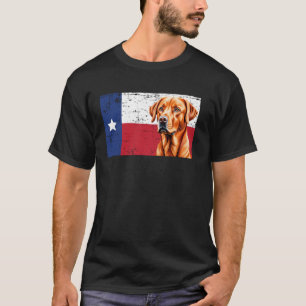 Vos Rood Labrador Texas Vlag Hond T-shirt