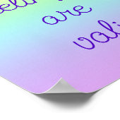 Vos sentiments sont valides Poster Arc-en-ciel (Coin)