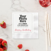Vos serviettes en papier avec un overlay 'Joyeux A (En situation)