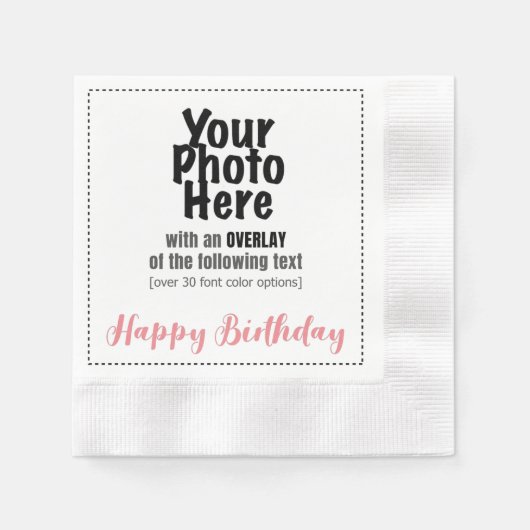 Vos serviettes en papier avec un overlay 'Joyeux A (Devant)