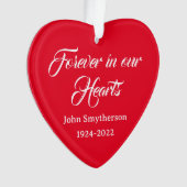 Vos souvenirs Mémorial Ornement coeur de Noël (devant)