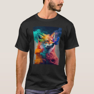 Vos Spirit Dier Kleur Explosie T-shirt