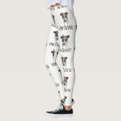 Vos Terrier En Logo, Dames Witte Leggings (Links)