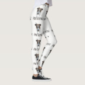 Vos Terrier En Logo, Dames Witte Leggings (Rechts)