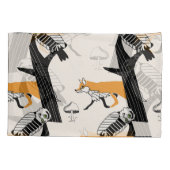 Vos, uil, boom,  naadloos. kussensloop (Achterkant)