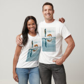 Vos wandelen naast Snow River Reflection T-shirt (Unisex)