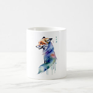 Vos Waterverf Illustratie Schattig Bosdier Koffiemok