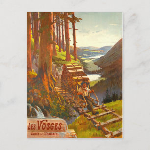 Vosgesgebergte, Houten Brug, Frankrijk Briefkaart