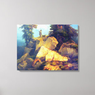 Vosjacht Josef Navrátil  Na 1850 Canvas Afdruk