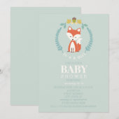 Voskrans Baby Shower - Meisje Kaart (Voorkant / Achterkant)