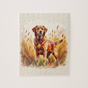 Vosrode Labradord retrieverhond Legpuzzel