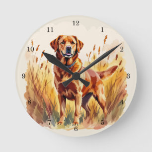 Vosrode Labradord retrieverhond Ronde Klok