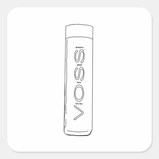 Voss Water Sticker (Voorkant)