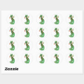 vossdraak ronde sticker (Vel)