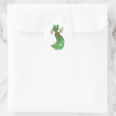 vossdraak ronde sticker (Tas)