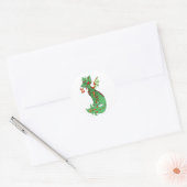 vossdraak ronde sticker (Envelop)