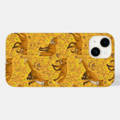 Vossen en boterbloemen op sinaasappel Case-Mate iPhone case (Achterkant (horizontaal))