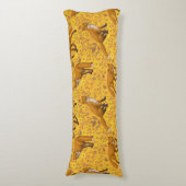 Vossen en boterbloemen op sinaasappel lichaamskussen (Voorkant Verticaal)